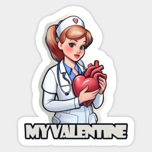 Nursing is my Valentine Sticker